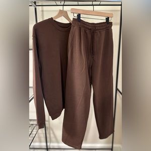 Bershka Loose Fit Sweatshirt and Pants Set